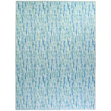 Homefires Decorative Indoor/Outdoor Accent Rug Stacked Glass - 3' X 5'. View a larger version of this product image.