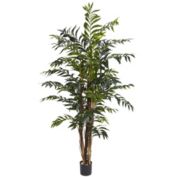 Nearly Natural 5' Artificial Bamboo Palm Potted Silk Tree