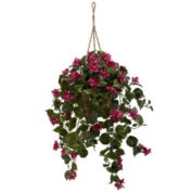 Nearly Natural Bougainvillea Silk Tree Hanging Basket