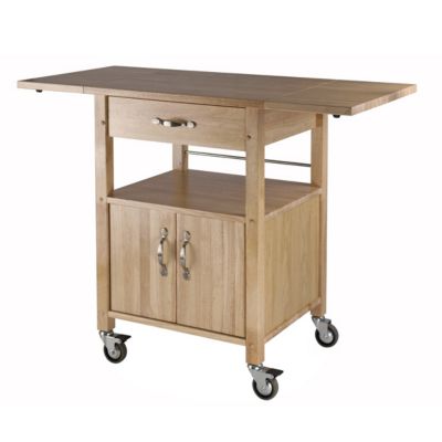 Winsome Kitchen Cart - Double Drop Leaf - Cabinet with shelf