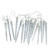 Northlight 16ct Transparent Dripping Icicles Snowfall Christmas Light Tubes - 14.25 ft Clear Wire