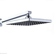 Slickblue 8" LED Rainfall Shower head Arm Control Valve Handspray Shower Faucet Set