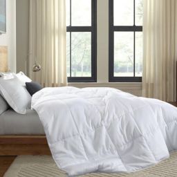 Egyptian Linens - Bamboo Viscose Filled Blanket 300 Thread Count 100% Cotton Sateen White Shell
