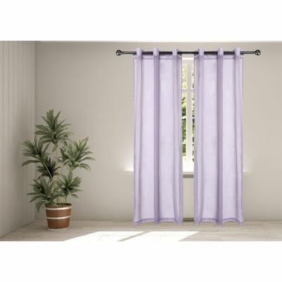 54" WIDE X  84" LONG CURTAINS GROMMET TOP SHEER VOILE CURTAIN PANEL 