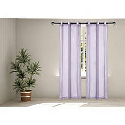 Legacy Decor Chiffon Window Sheer Curtains Voile Drapes 2 Panels Grommet Top 54