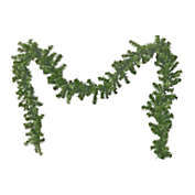 Contemporary Home Living 9&#39; Pre Lit Noble Fir Artificial Christmas Garland - Clear LED Lights