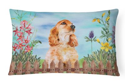Dogs 365 Rockin Mom & Aunt Life English Cocker Spaniel Dog Throw Pillow 18x18 Multicolor
