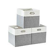 DECOMOMO Cube Collapsible Sturdy Storage Bin with Cut-out Handles