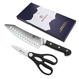Adawe-Store Kitchen 2Pcs Stainless steel Chef Scissor Knife Set