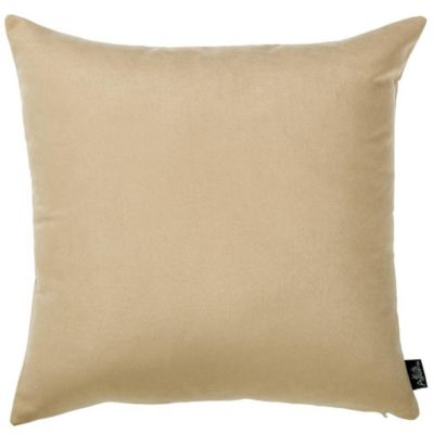 HomeRoots 2-Pack Light Beige Brushed Twill Decorative Throw Pillow Covers - 18" x 18" (Set of 2 Covers)