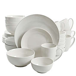Gibson Home Ogalla 30 Piece Porcelain Dinnerware Set in White
