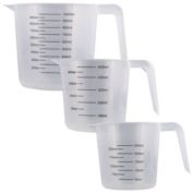 U.S. Kitchen Supply&reg; - Set of 3 Plastic Graduated Measuring Cups with Pitcher Handles - 1, 2 and 4 Cup Capacity, Ounce ML Markings - Measure, Mix, Pour