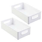 Alternate image 0 for mDesign Small Plastic Kitchen Storage Container Bin with Handles, 2 Pack
