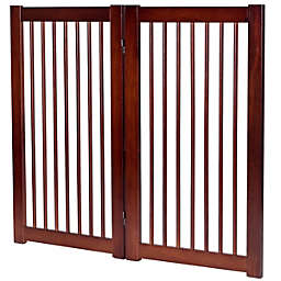 Hooya 36" Configurable Folding Wood Pet Dog Safety Fence with Gate