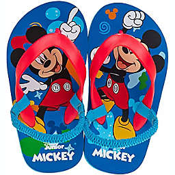 Disney Boys Mickey Mouse Thong Summer Flip Flop Sandals With Heel Strap (Toddler)