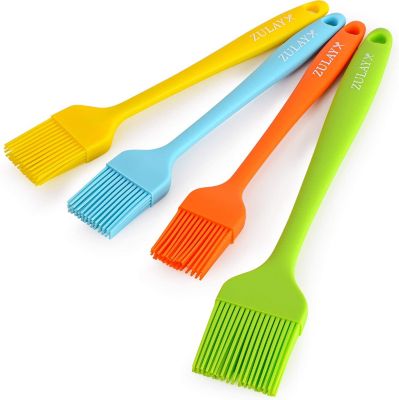 20 pcs Small Silicone Handle Barbecue Basting Oil Brush for Home 