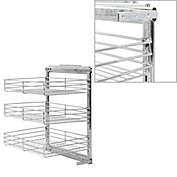 Stock Preferred 3-Tier Pull-out Kitchen Wire Basket in Silver