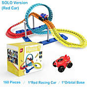 Robotime DIY Magic Racing Car Play  Set - Assembled Racing Track - Boys Car Set - Gift For Kids - Solo-Red Car