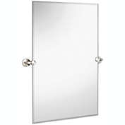 Hamilton Hills 20x30 inch Pivot Wall Mirror Including Brushed Chrome Rounded Wall Brackets