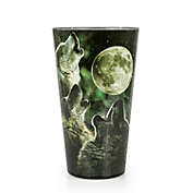Wolf Pack Classic Pint Glass Comes With Howling Art Print - Capacity 16oz