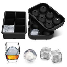 2 PACK Core Kitchen Avalanche Silicone Ice Cube Tray Mold Baking Tray 
