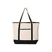 Q-Tees 34.6L Large Canvas Deluxe Tote
