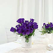 Infinity Merch 84 Silk Buds Roses Wedding Flowers Bouquets Purple