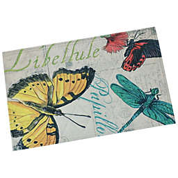 Sunnydaze Kitchen Floor Mat - 23-inch L x 35-inch W - Multicolor Butterfly