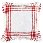 Rizzy Home 18" x 18" Pillow Cover - T17851 - White/Red