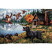 Rug Making Latch Hooking Kit  Dog Chasing Geese (122x92cm print canvas) from LovelyLust.com