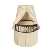 Badger Basket Co. Espresso Elite Oval Bassinet with Ecru Waffle Bedding