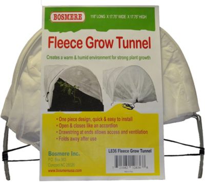 Bosmere L836 Fleece Tunnel Plant Row Cover, 10-Feet, Green
