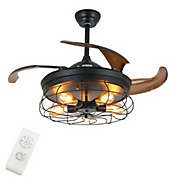Stock Preferred 42" Ceiling Fan Lamp in Black