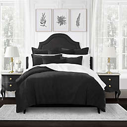 6ix Tailors Fine Linens Eva Black Comforter Set