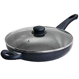 Oster Anetta 3.5 Quart Nonstick Saute Pan with Lid in Navy Blue