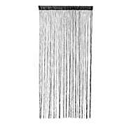 PiccoCasa Polyester Home Linen Sheer Curtains, Dew Drop Glitter String Curtain Panel Wall Door Partition Room Divider, Black 78" X 39"