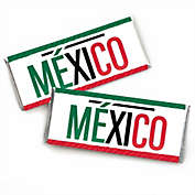 Big Dot of Happiness Viva Mexico - Candy Bar Wrapper Mexican Independence Day Party Favors - Set of 24