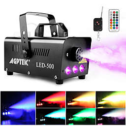 AGPtEK 500W wireless+wired in one fogger machine with thirteen colors LED US for Wedding, Halloween, and Stage Effect
