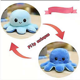 Nice Store Flipping Octopus Flipping Plush Toy Flipping Doll Octopus Doll (30cm*15cm0.13kg-Light Blue Dark Blue)