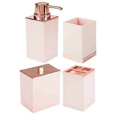mDesign 4 Piece Plastic Bathroom Vanity Countertop Accessory Set. View a larger version of this product image.