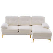 Infinity Merch Sofa with Three-Seat Simple And Stylish for Indoor in Beige