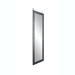 BrandtWorks BM40THINH Cool Muted Silver Over the Door Full Length Mirror - 21.5