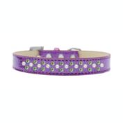 Mirage Pet Products Sprinkles Ice Cream Dog Collar Pearl and Lime Green Crystals Size 20, Purple
