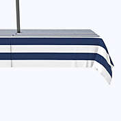 Fabric Textile Products, Inc. Water Repellent, Outdoor, 100% Polyester, 60x84", 3" Cabana Stripe, Navy & White