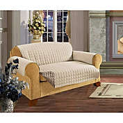 Elegant Comfort Quilted Reversible Furniture Protector Sofa Size Beige