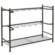 mDesign Metal Boot Storage and Organizer Rack, Holds 6 Pairs