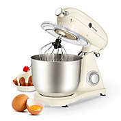 VENTRAY Stand Mixer, Electric Food Mixer with Attachment Hub, 6-Speed Tilt-Head - Beige