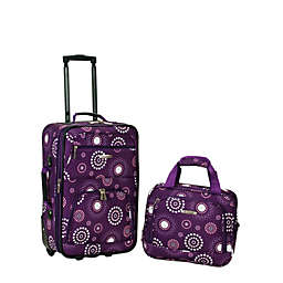 Rockland 2 Piece Purple Pearl Luggage Set