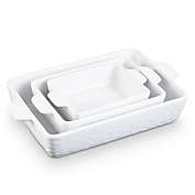 Infinity Merch  Ceramic Baking Dish Porcelain Bakeware Set of 3