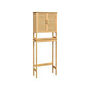SONGMICS Bamboo Over-the-Toilet Storage Cabinet with Shelf